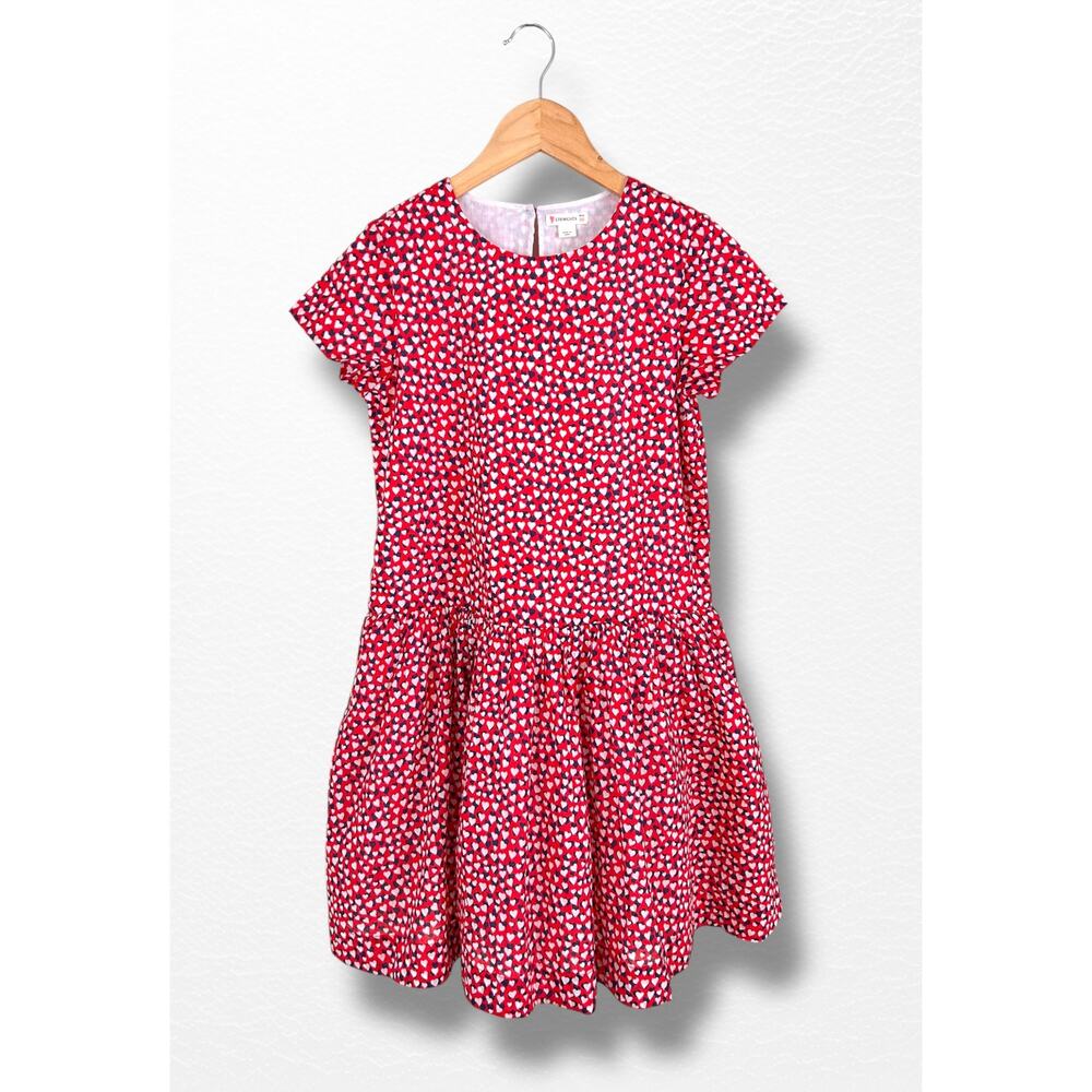 Crewcuts Hearts Drop-Waist Dress, Size 10